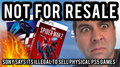 Is it illegal to sell PS5 games?