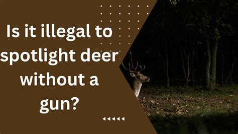 Is it illegal to spotlight deer in Indiana?