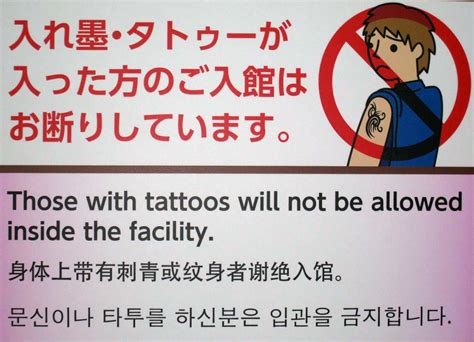 Is it illegal to swim with tattoos in Japan?