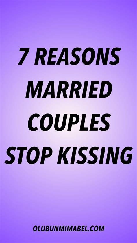Is it normal for married couples to stop kissing?