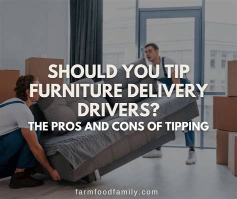 Is it normal to tip furniture delivery guys?