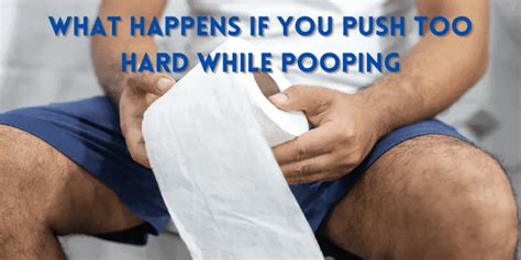 Is it okay to push hard while pooping?