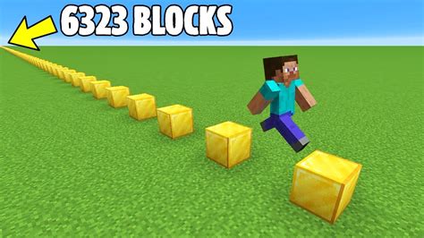 Is it possible to jump 6 Blocks in Minecraft?