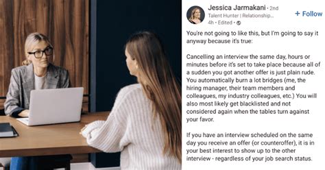 Is it rude to cancel an interview?