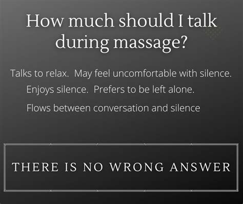 Is it rude to not talk during massage?