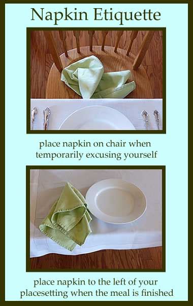Is it rude to put napkin on table?