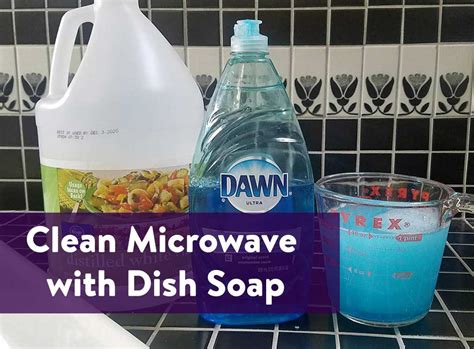 Is it safe to clean a microwave with dish soap?