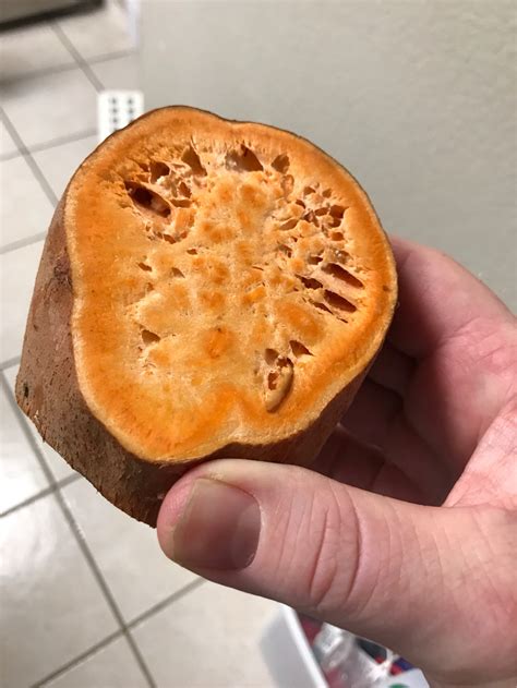 Is it safe to eat sweet potatoes that have holes?