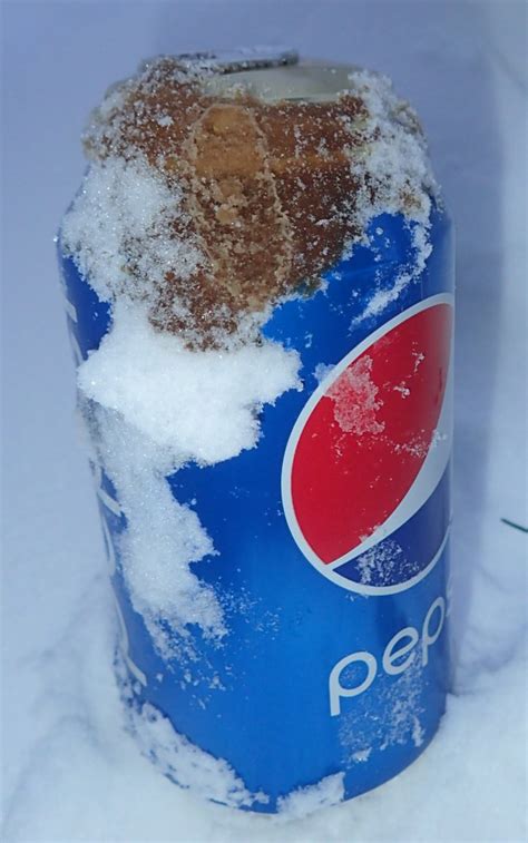 Is it safe to open a frozen soda can?