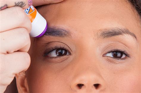 Is it safe to put glue on your eyebrows?