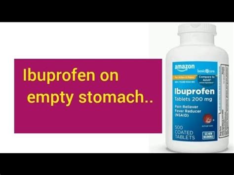 Is it safe to take ibuprofen on an empty stomach?