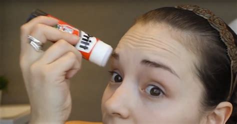 Is it safe to use glue stick on eyebrows?