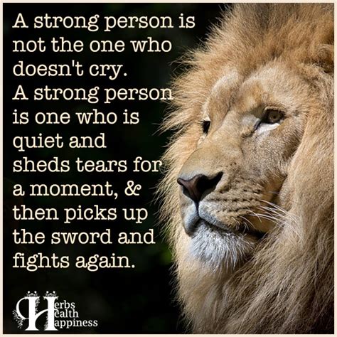 Is it true that strong people don t cry?