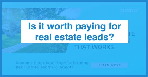 Is it worth it to pay for leads?