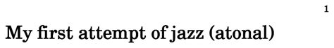 Is jazz atonal?