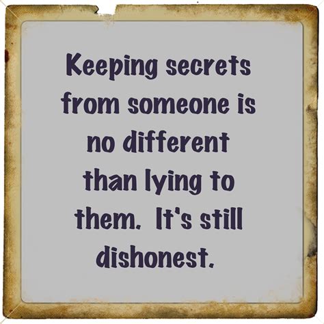 Is keeping a secret dishonest?