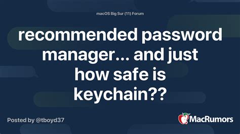 Is keychain a safe password manager?