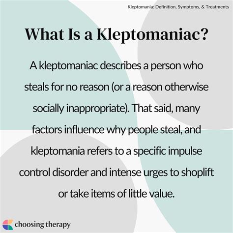 Is kleptomania voluntary?