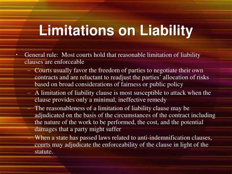 Is limitation of liability reasonable?