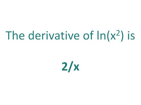 Is ln 2x the same as lnx 2?