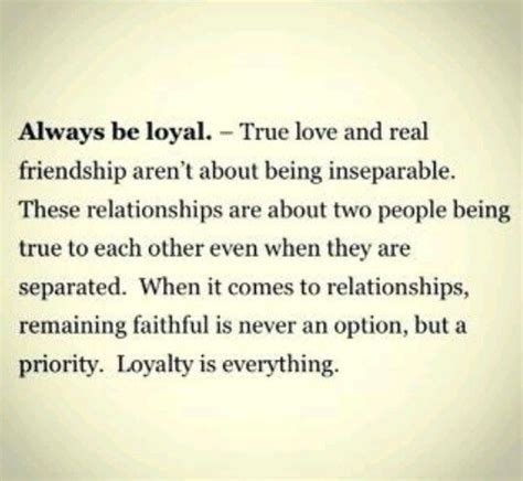 Is loyalty important for love?