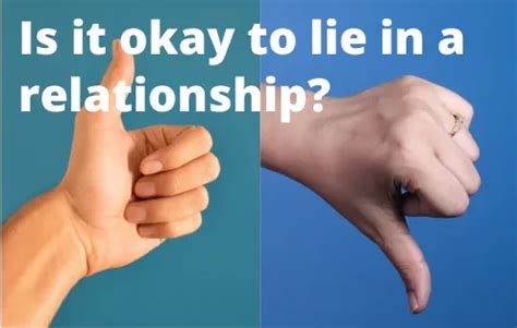 Is lying OK in relationship?