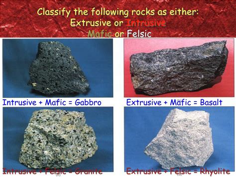 Is mafic basalt intrusive or extrusive?