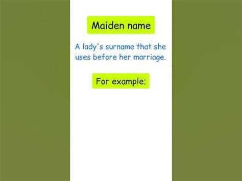 Is maiden name still used?