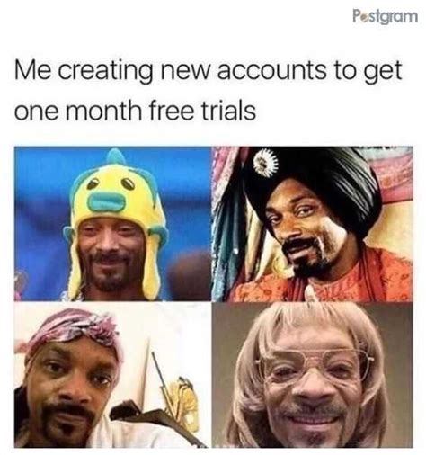 Is making new accounts to get free trials illegal?