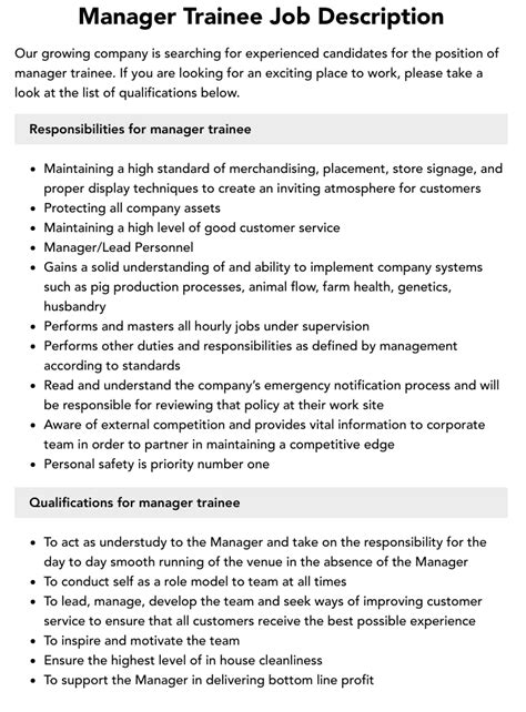 Is management trainee a good position?