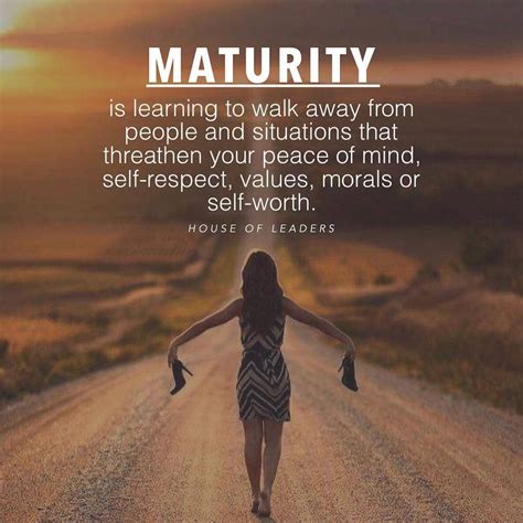 Is maturity a mental thing?