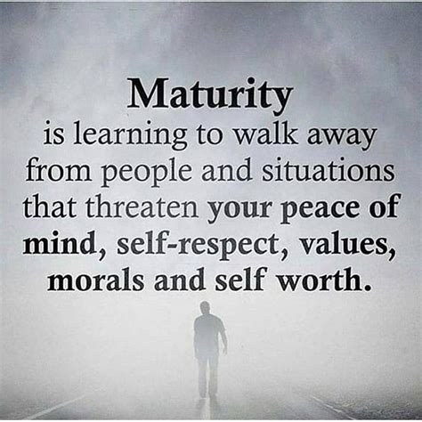 Is maturity something you learn?