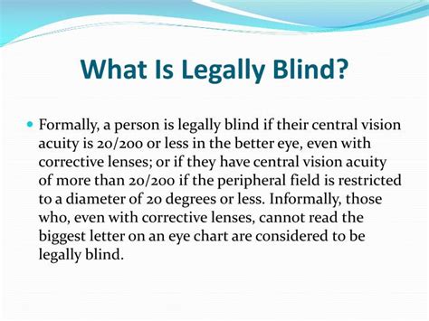 Is minus 5.75 legally blind?