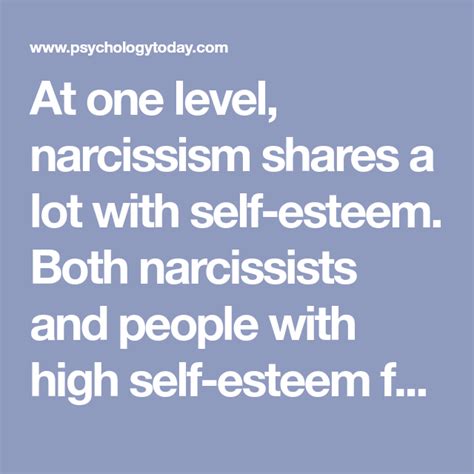 Is narcissism just another word for high self-esteem?