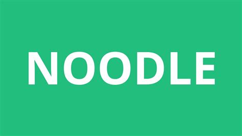 Is noodle another word for brain?