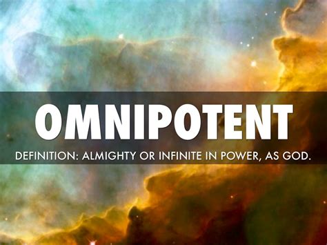 Is omnipotent infinite power?