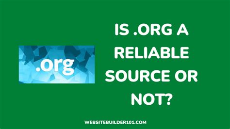 Is org a reliable source?