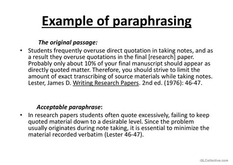 Is paraphrasing allowed in academic writing?