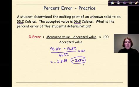 Is percent error a measure of precision?