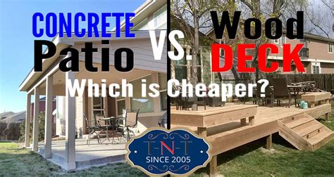 Is poured concrete cheaper than a deck?