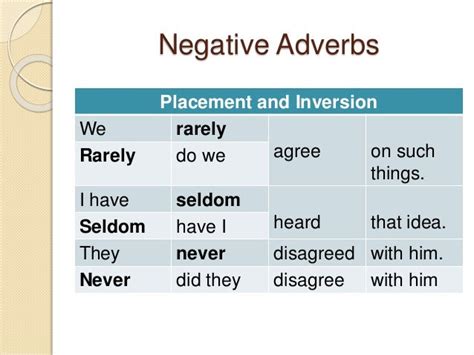 Is rarely a negative adverb?