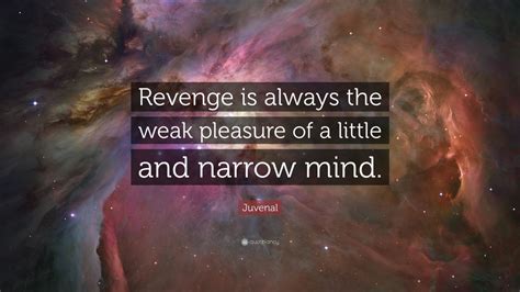 Is revenge for the weak?