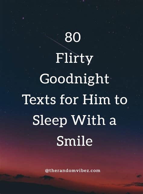 Is saying sleep well flirty?