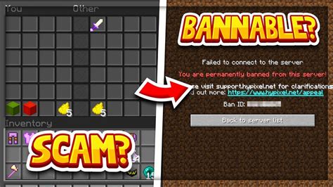 Is scamming bannable on Hypixel?