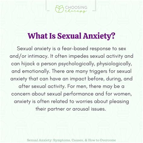 Is sex anxiety a thing?
