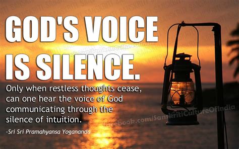 Is silence God's voice?