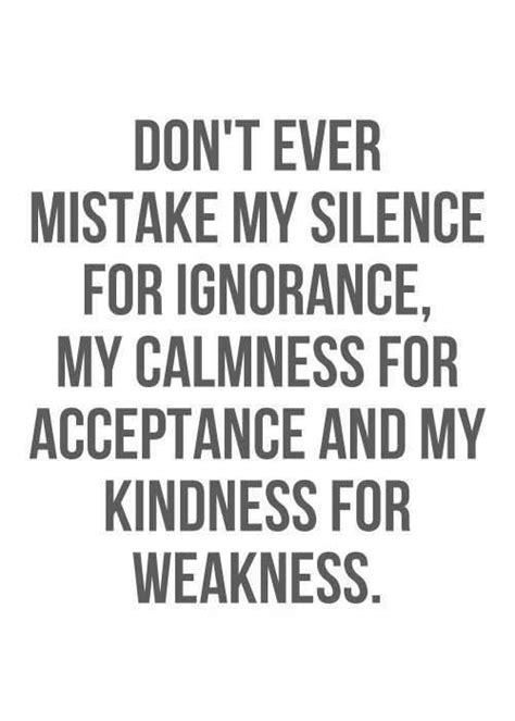 Is silence a weakness?