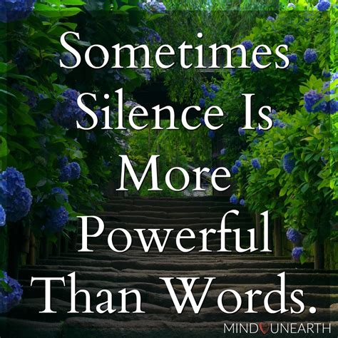 Is silence more powerful than words?