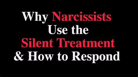 Is silence the best way to deal with a narcissist?