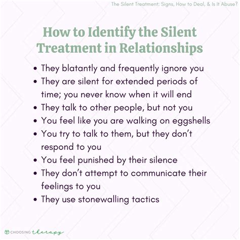 Is silent treatment love?